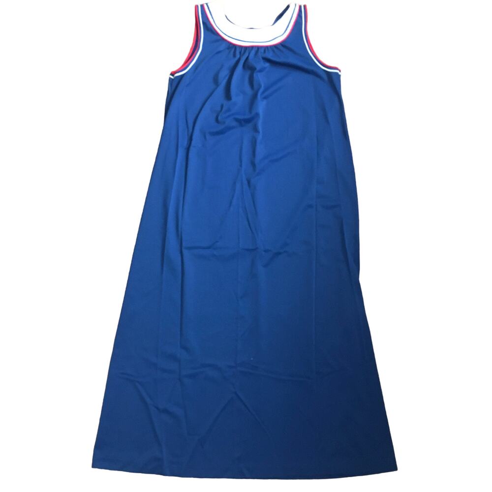 1970s Lorraine A-Line Sleeveless Maxi Chemise House Dress Vintage Nightgown Sz S